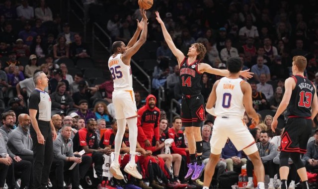 布克41分武切维奇24+6 杜兰特26分太阳胜公牛