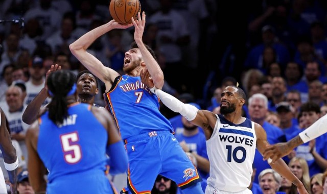 SGA34+8+7华子19分 雷霆轻取森林狼晋级总决赛