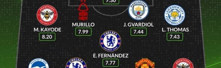 Whoscored评本轮英超最佳阵：恩佐领衔，加纳乔、帕尔默在列